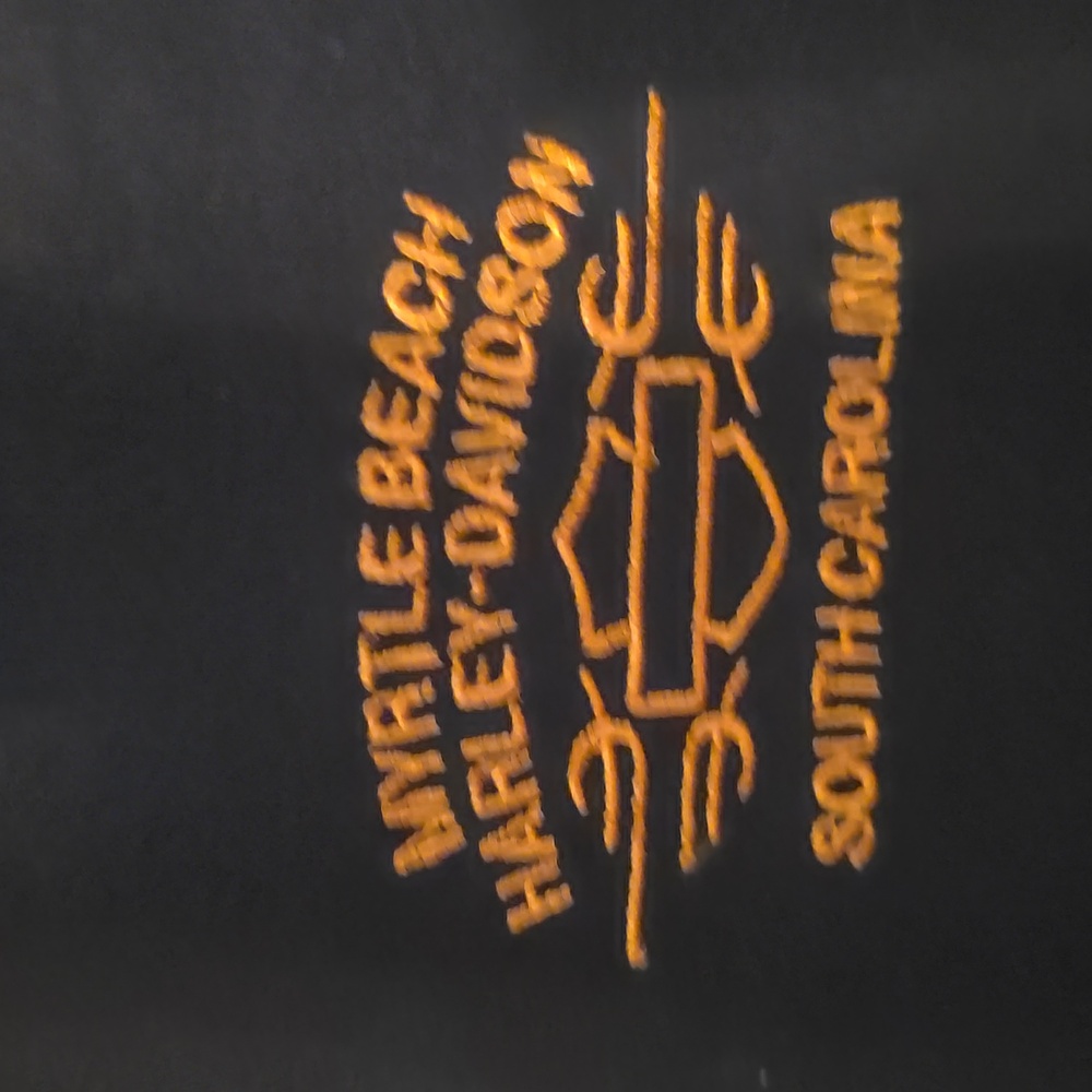Harley-Davidson Black Shirt with Orange Logo - Picture 2 of 2